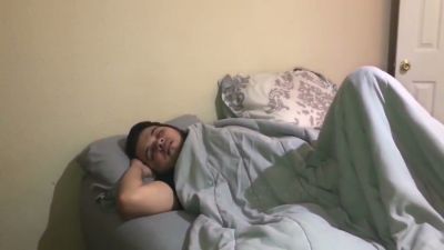 Latina brunette Lexi Anne gives a sleeping man a wake-up blowjob and cumshot to the face - yesvids.com
