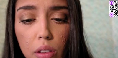 Nymph - Sexy black-haired in a cowgirl position rails her man rock hard with blowjob - ah-me.com