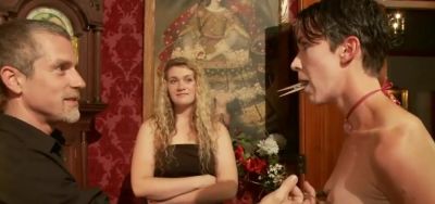 Adrianna Luna - Derrick Pierce - House Orgy Corset Bondage Blowjobs - inxxx.com
