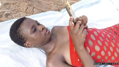 18 Year Old Ebony Teen Gets Fucked Hard on the Beach - veryfreeporn.com
