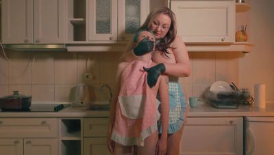 Tall Stepmom in Gloves Inspects and Dildo Fucks Tiny Stepdaughter - porntry.com - Britain