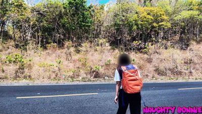 Hitchhiker Asian MILF Naughty Bonnie Sucks Little Cock in Car for Ride to Next City - porntry.com - Thailand - Indonesia - Malaysia