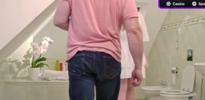 European porn braless damsel gives stepdad hardcore oral lovemaking in bathroom with xxx porn - ah-me.com