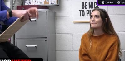 Role Play - Young american girl gets a sloppy creampie and money-shot after being caught stealing - ah-me.com - Usa
