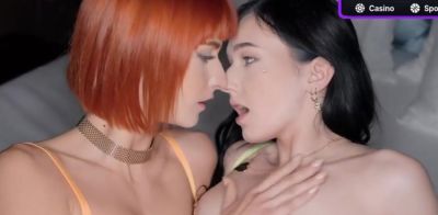 Busty blonde performs blow before getting doggystyle on her friend - ah-me.com