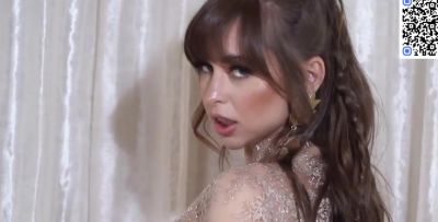 A diminutive gal with long brown hair taunts you from a Point of view point of glance while masturbating - ah-me.com