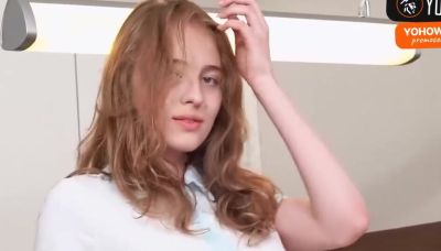 Busty redhead plays with faux-cock in her kitchen - ah-me.com