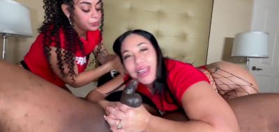 Queen Rogue - Stepmom and daughter tag team BBC - inxxx.com
