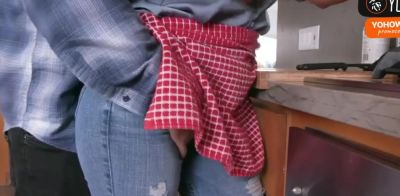 Surprised youthful dude does doggystyle in kitchen - ah-me.com