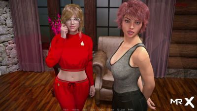 Two red-haired women share a passionate kiss on the living room rug - yesvids.com