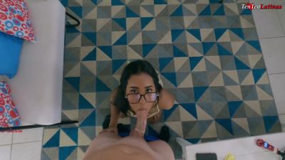 Tattooed Latina takes it deep in POV deep throat and passionate ride - yesvids.com