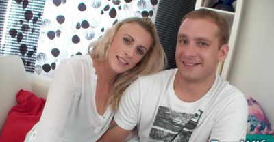 Brittany Bardot - Blond Brittany's wild orgy: Anal, blowjobs, and more on the couch - alphaporno.com