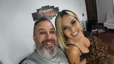 New - Blonde in black lace teases her huge tits at a dimly lit party before closeness with bearded man - yesvids.com