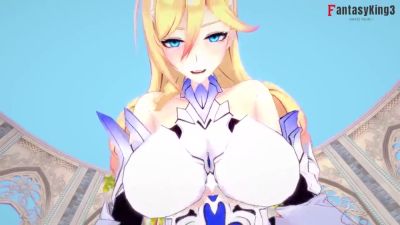 Blonde anime warrior takes it from behind in a fantasy POV scene - yesvids.com