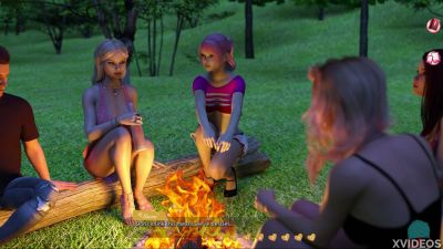 Blonde plays with dildo during truth or dare game under sunset - yesvids.com