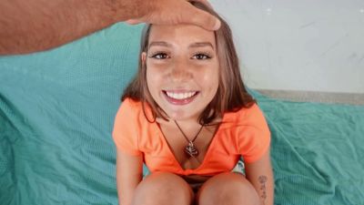 Petite brunette with natural tits takes a fat cock in cowgirl and from behind - yesvids.com