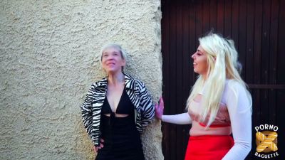 Blonde MILF Malvina explores passion with a woman and a man in rustic intimacy - yesvids.com - France